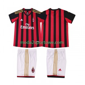 Koszulka AC Milan 2013 2014 Retro Dziecięcy Domowe Stroje Piłkarskie Krótki Rękaw